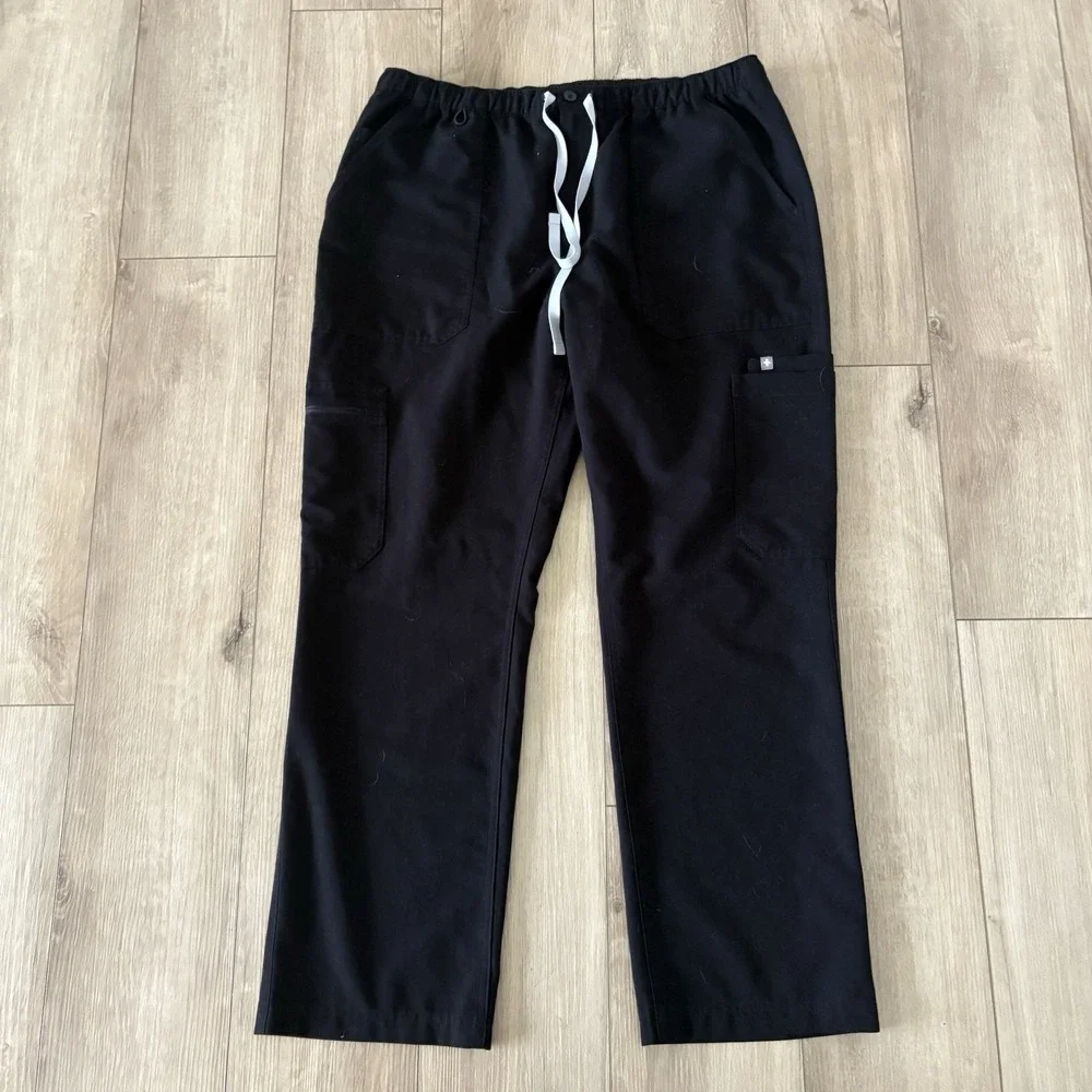 FIGS Scrub Pants Mens XL Technical Collection Cairo Drawstring Black